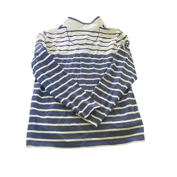 L.L. Bean Striped Cotton Rugby Henley Size M Petite - Picture 4 of 5